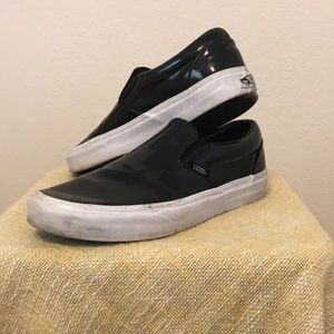 Patent black vans